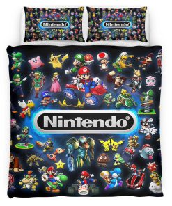Housse De Couette Nintendo Personnages en jeu Parure de lit Ensemble De Literie