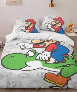 Alternative view of Housse De Couette Super Mario et Yoshi – Nintendo Parure de lit Ensemble De Literie