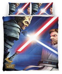 Housse De Couette Obi-Wan Kenobi vs Savage Opress Star Wars Parure de lit Ensemble De Literie