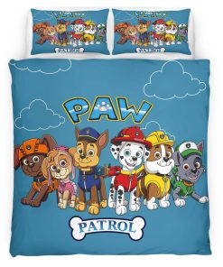 Housse De Couette Pat’ Patrouille Tous les personnages 2 Parure de lit Ensemble De Literie