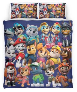 Housse De Couette Pat’ Patrouille Tous les personnages 28 Parure de lit Ensemble De Literie