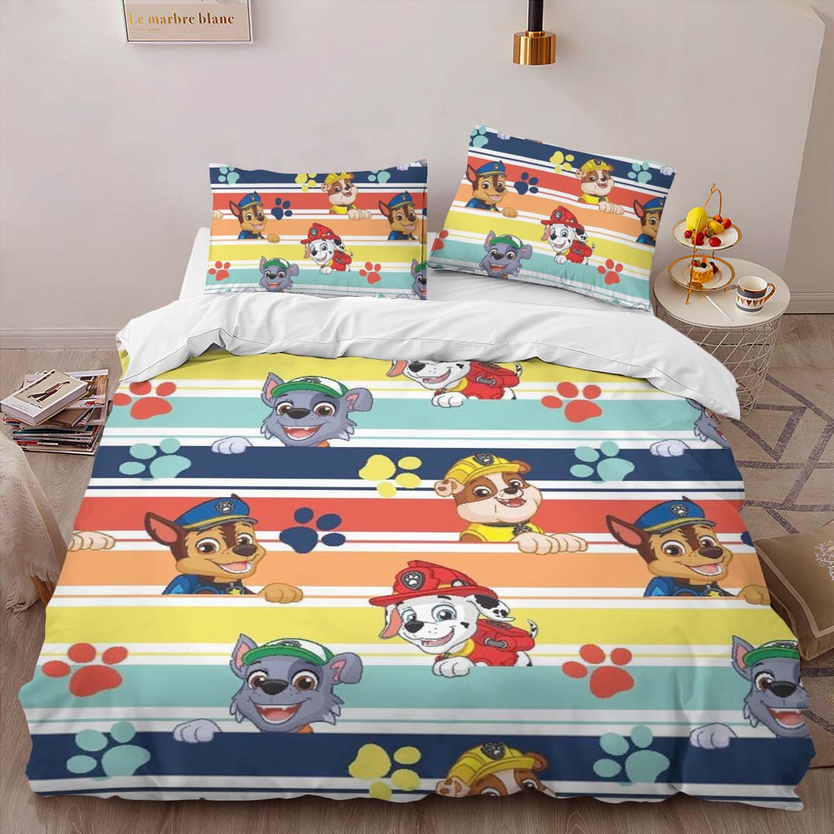 Housse De Couette Pat’ Patrouille Tous les personnages 36 Parure de lit Ensemble De Literie – Image 2