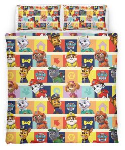 Housse De Couette Pat’ Patrouille Tous les personnages 42 Parure de lit Ensemble De Literie