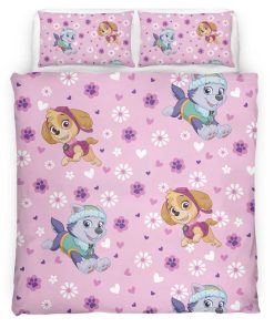 Housse De Couette Pat’ Patrouille Everest et Skye 7 Parure de lit Ensemble De Literie