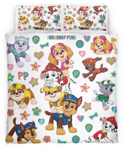 Housse De Couette Pat’ Patrouille Friendship Fun Parure de lit Ensemble De Literie