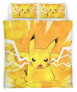 Housse De Couette Pikachu Parure de lit Ensemble De Literie
