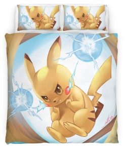 Housse De Couette Pikachu 3 Parure de lit Ensemble De Literie