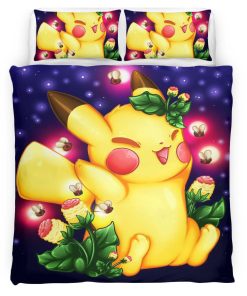 Housse De Couette Pikachu 4 Parure de lit Ensemble De Literie