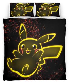 Housse De Couette Pikachu 6 Parure de lit Ensemble De Literie