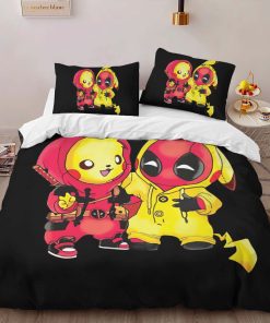 Alternative view of Housse De Couette Pikachu et Deadpool Parure de lit Ensemble De Literie