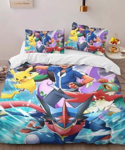 Alternative view of Housse De Couette Détective Pikachu – Tous les Personnages 1 Parure de lit Ensemble De Literie