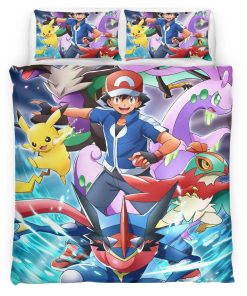 Housse De Couette Détective Pikachu – Tous les Personnages 1 Parure de lit Ensemble De Literie