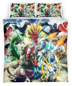 Housse De Couette Détective Pikachu – Tous les Personnages 2 Parure de lit Ensemble De Literie