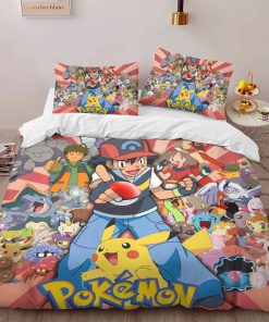 Alternative view of Housse De Couette Détective Pikachu – Tous les Personnages 3 Parure de lit Ensemble De Literie