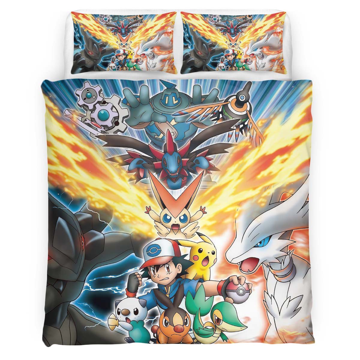Housse De Couette Détective Pikachu – Tous les Personnages 4 Parure de lit Ensemble De Literie