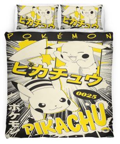 Housse De Couette Pikachu Pokémon 10 Parure de lit Ensemble De Literie