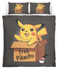 Housse De Couette Pikachu Pokémon 4 Parure de lit Ensemble De Literie