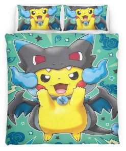 Housse De Couette Pikachu Pokémon 6 Parure de lit Ensemble De Literie