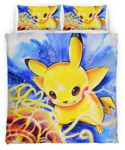 Housse De Couette Pikachu Pokémon 7 Parure de lit Ensemble De Literie