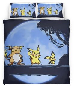 Housse De Couette Pikachu Pokémon 9 Parure de lit Ensemble De Literie