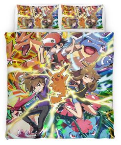 Housse De Couette Pokémon – Tous les Personnages 4 Parure de lit Ensemble De Literie