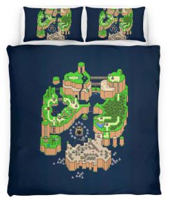 Housse De Couette Carte du Monde Pokémon Parure de lit Ensemble De Literie