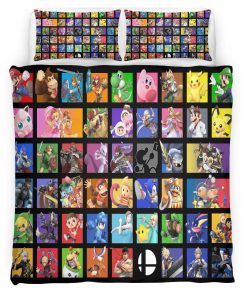 Housse De Couette Pokémon Pikachu et Tous les Personnages – Jeu Nintendo Parure de lit Ensemble De Literie