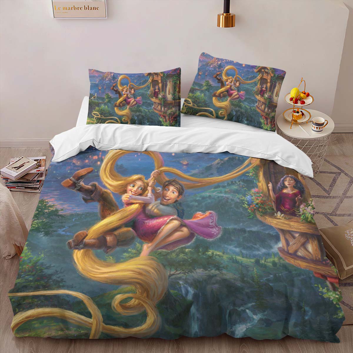 Housse De Couette Raiponce – Tangled Disney 10 Parure de lit Ensemble De Literie – Image 2