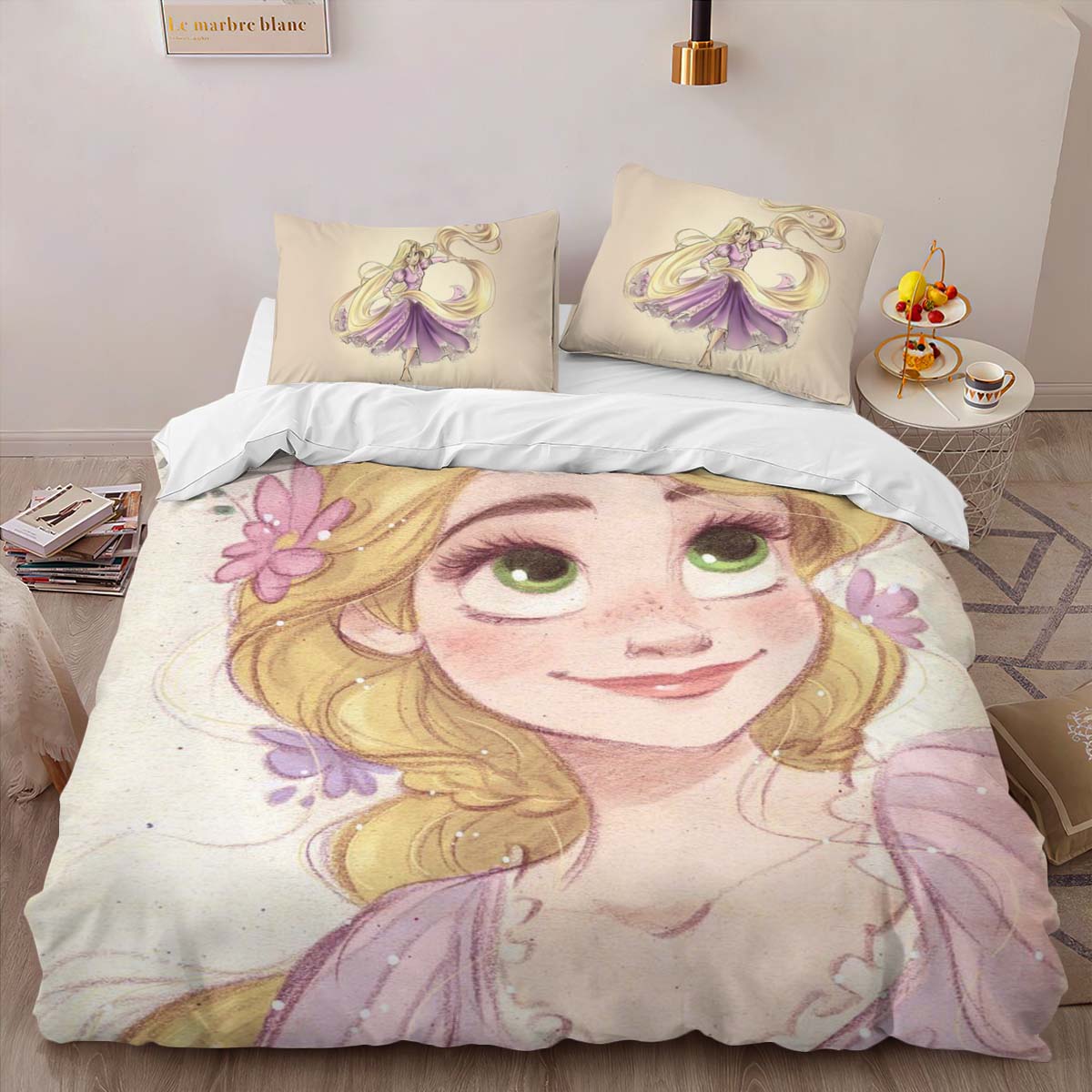 Housse De Couette Raiponce – Tangled Disney 11 Parure de lit Ensemble De Literie – Image 2