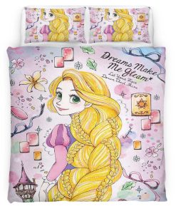 Housse De Couette Raiponce – Tangled Disney 12 Parure de lit Ensemble De Literie