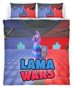 Housse De Couette Red vs Blue Lama Wars Parure de lit Ensemble De Literie