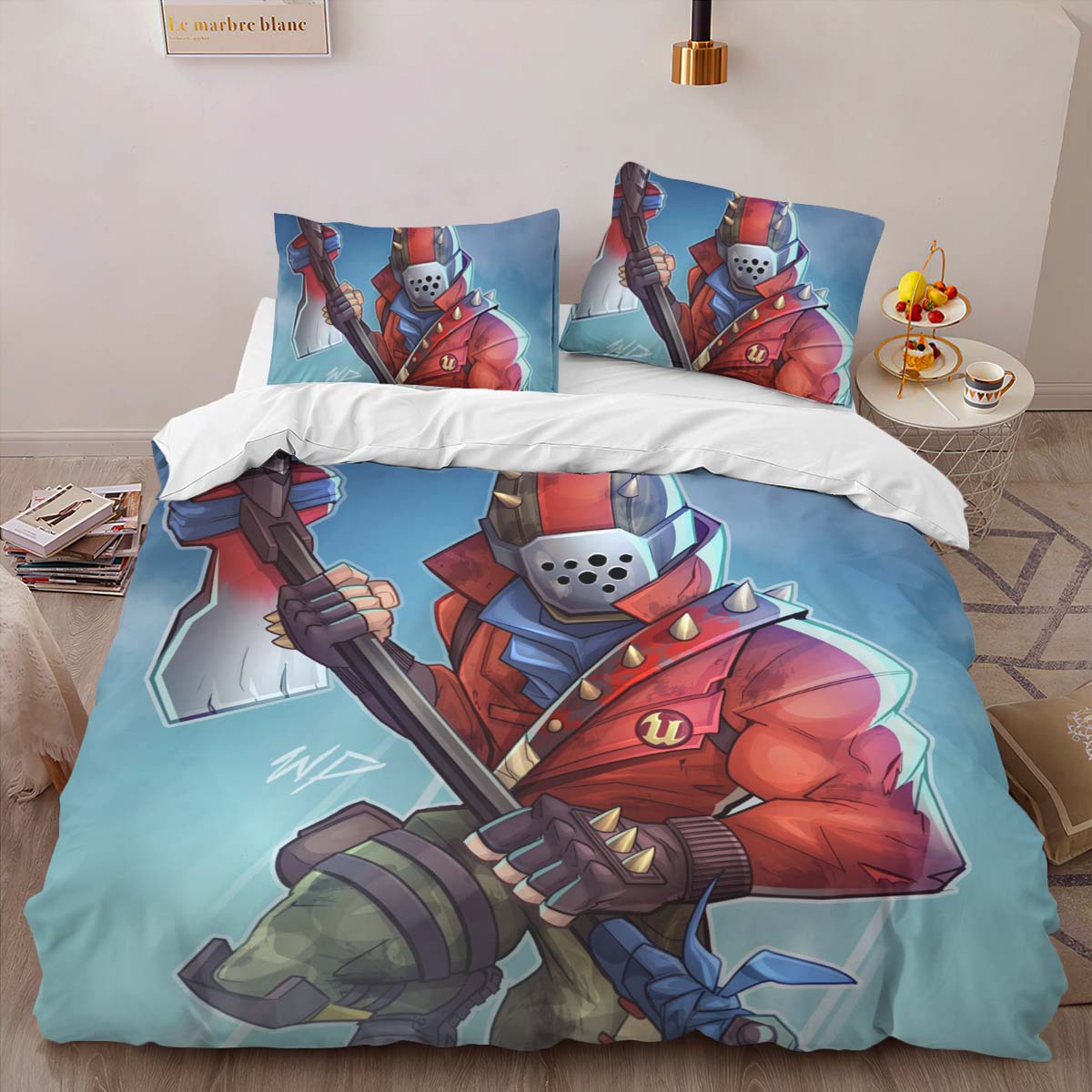 Housse De Couette Rust Lord Fortnite Passe de Combat Saison 3 Parure de lit Ensemble De Literie – Image 2