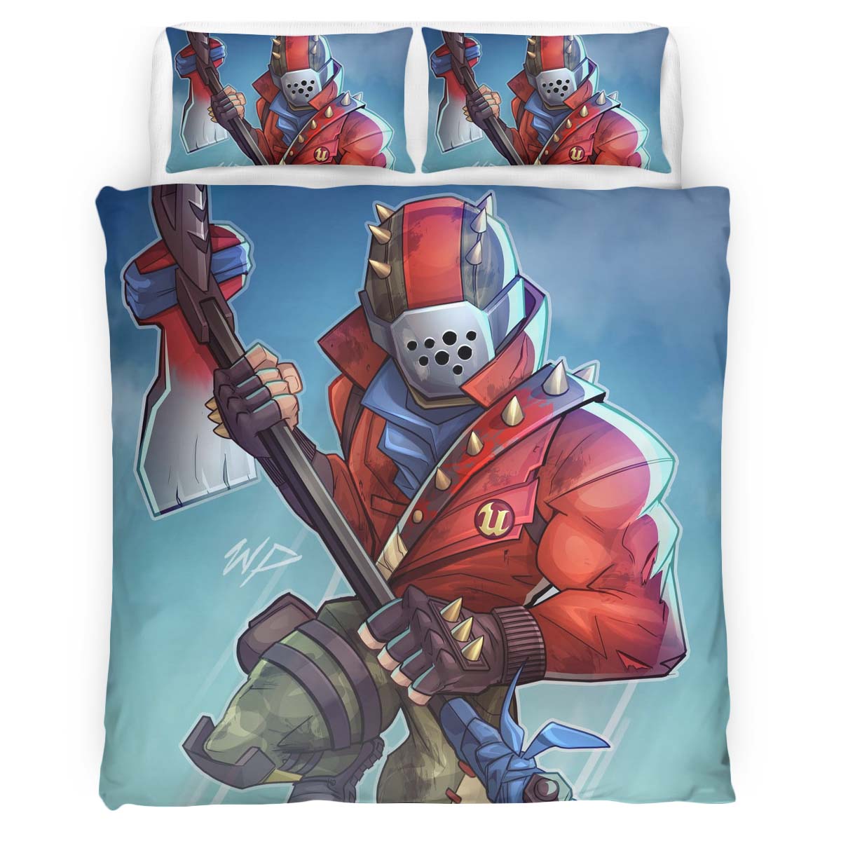 Housse De Couette Rust Lord Fortnite Passe de Combat Saison 3 Parure de lit Ensemble De Literie