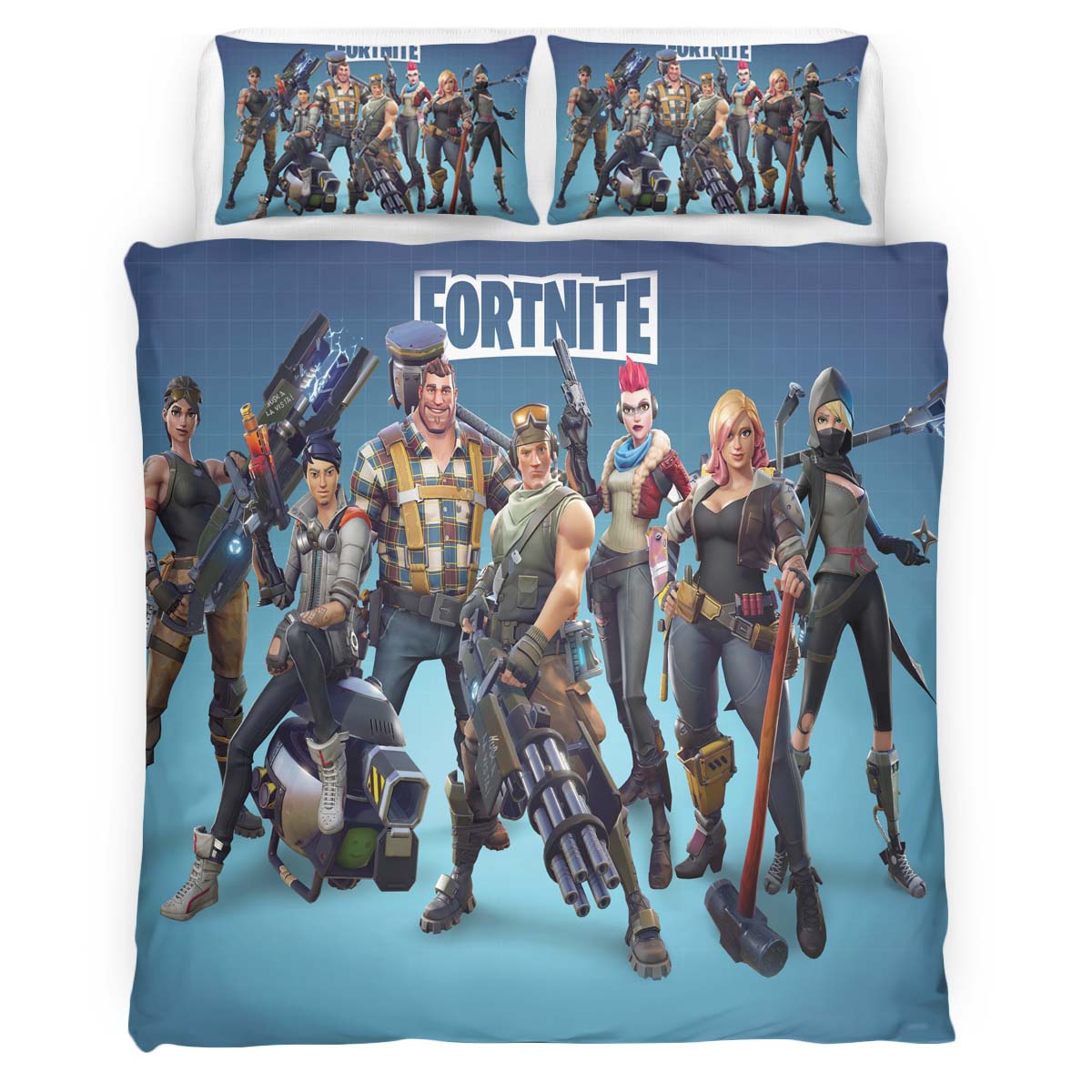Housse De Couette Sauvez le Monde – Héros Fortnite Parure de lit Ensemble De Literie