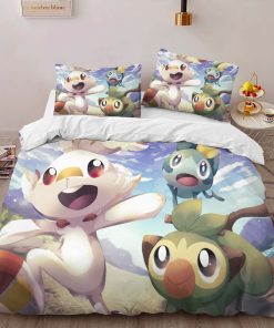 Alternative view of Housse De Couette Scorbunny, Grookey & Sobble Pokémon Parure de lit Ensemble De Literie