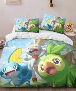 Alternative view of Housse De Couette Scorbunny, Grookey & Sobble Pokémon 2 Parure de lit Ensemble De Literie