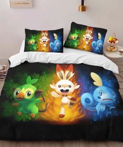 Alternative view of Housse De Couette Scorbunny, Grookey & Sobble Pokémon 3 Parure de lit Ensemble De Literie
