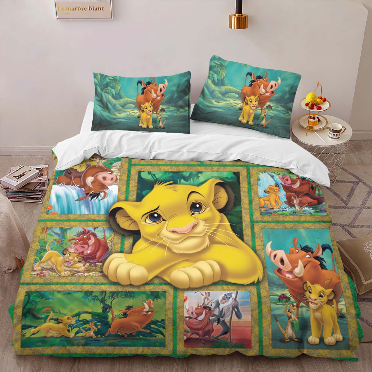 Housse De Couette Simba – Le Roi Lion Personnages 02 Parure de lit Ensemble De Literie – Image 2