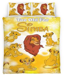 Housse De Couette Simba – Le Roi Lion « Trop vieux pour Simba » Parure de lit Ensemble De Literie