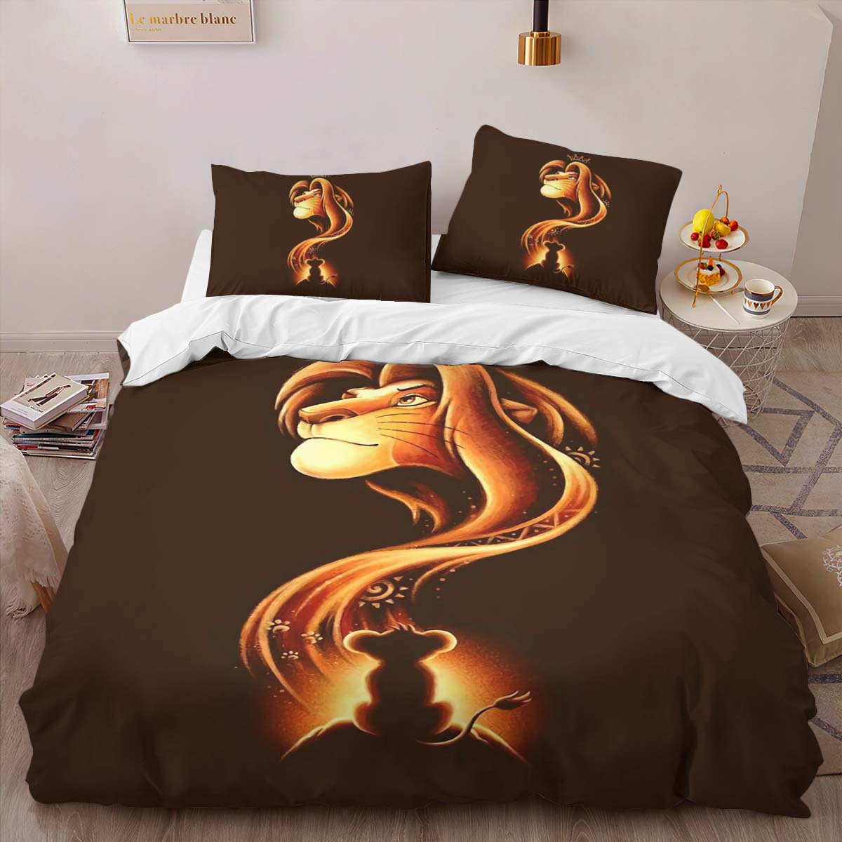 Housse De Couette Simba et Mufasa – Le Roi Lion 03 Parure de lit Ensemble De Literie – Image 2