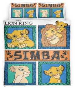 Housse De Couette Simba et Mufasa – Le Roi Lion 06 Parure de lit Ensemble De Literie