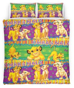 Housse De Couette Simba et Nala – Le Roi Lion Parure de lit Ensemble De Literie