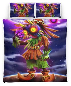 Housse De Couette Skull Kid Masque de Majora – The Legend of Zelda Personnage 2 Parure de lit Ensemble De Literie