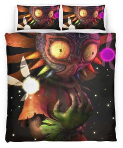 Housse De Couette Skull Kid Masque de Majora – The Legend of Zelda Personnage Parure de lit Ensemble De Literie