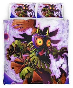 Housse De Couette Skull Kid Masque de Majora – The Legend of Zelda Personnage 3 Parure de lit Ensemble De Literie