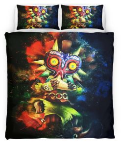 Housse De Couette Skull Kid Masque de Majora – The Legend of Zelda Personnage 4 Parure de lit Ensemble De Literie