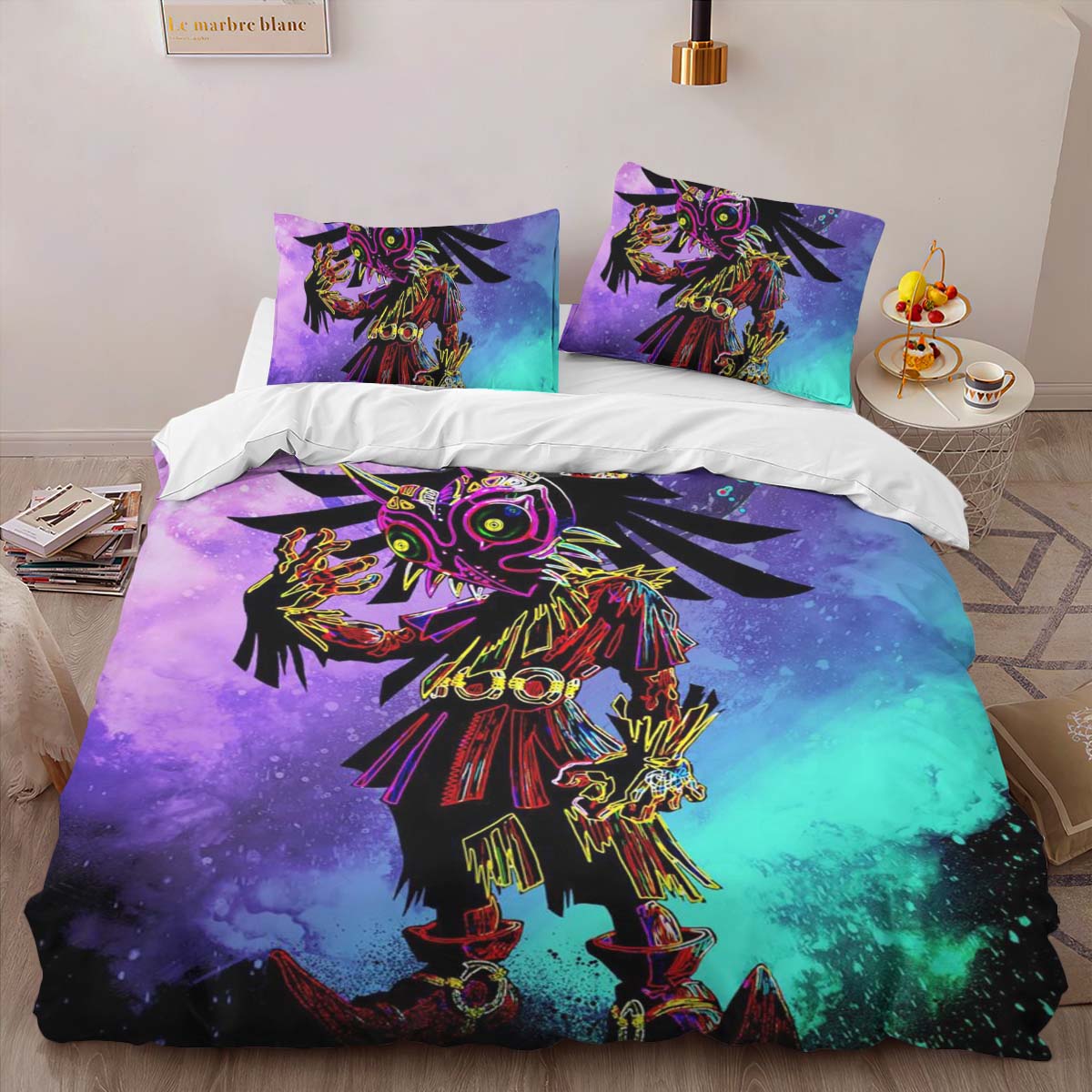 Housse De Couette Skull Kid The Legend of Zelda 3 Parure de lit Ensemble De Literie – Image 2