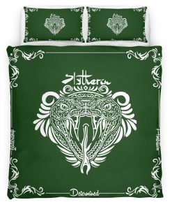 Housse De Couette Maison Serpentard Harry Potter 04 Parure de lit Ensemble De Literie