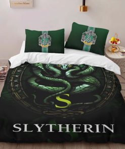 Alternative view of Housse De Couette Maison Serpentard Harry Potter – Logo Vert 02 Parure de lit Ensemble De Literie
