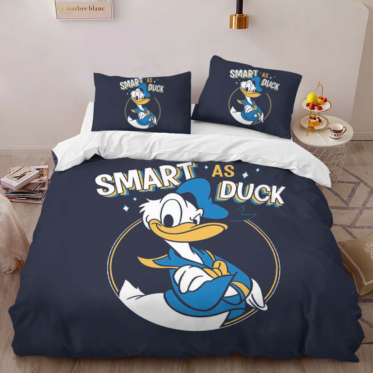 Housse De Couette Donald Duck « Smart as a Duck » Parure de lit Ensemble De Literie – Image 2